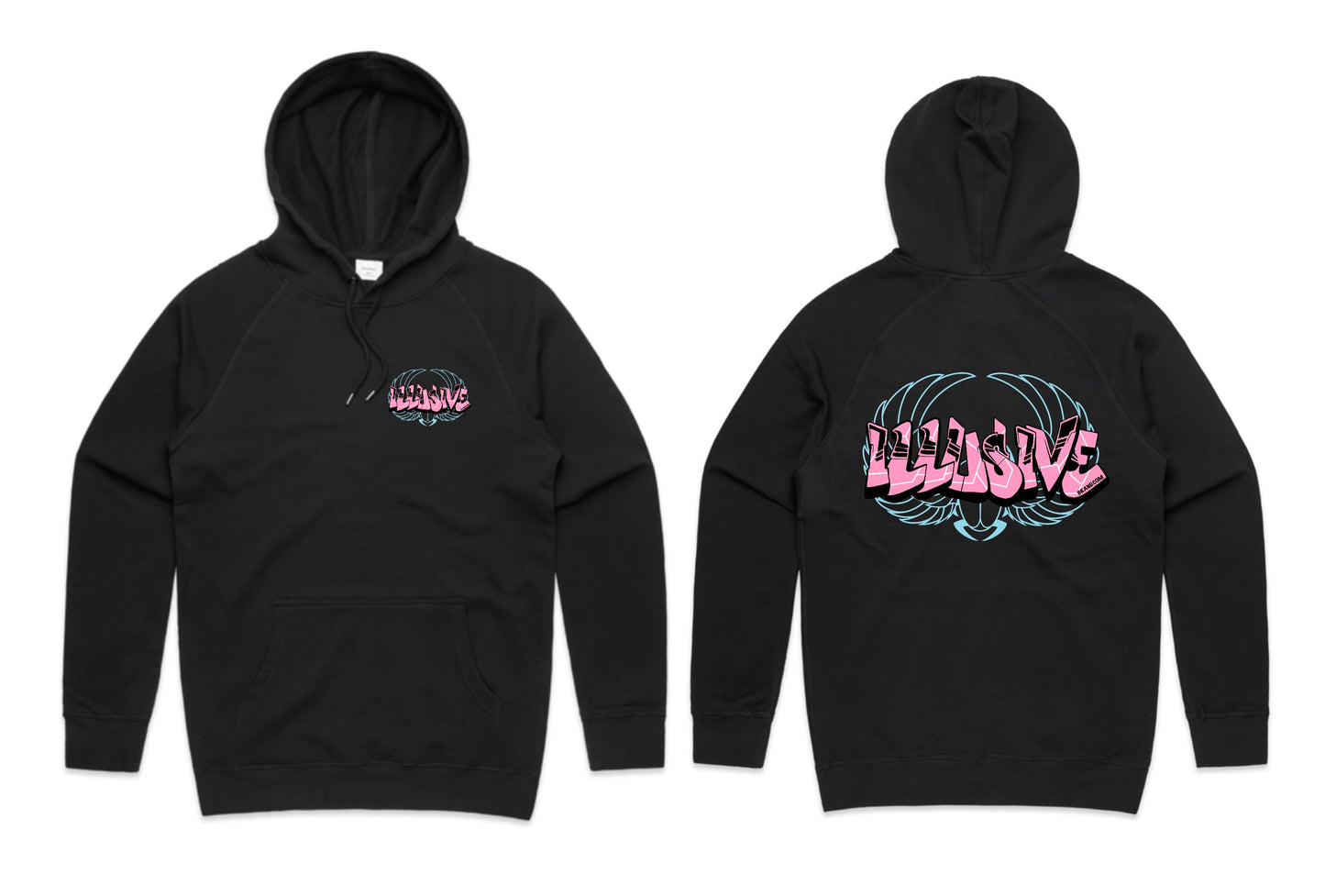 Pink/blue - illusive logo - T-Shirts, Singlets & Hoodies
