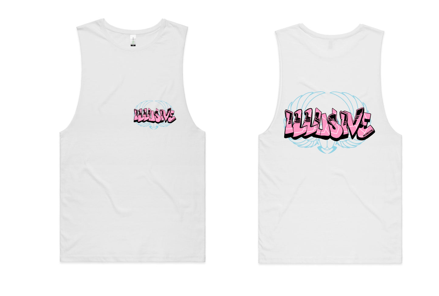 Pink/blue - illusive logo - T-Shirts, Singlets & Hoodies