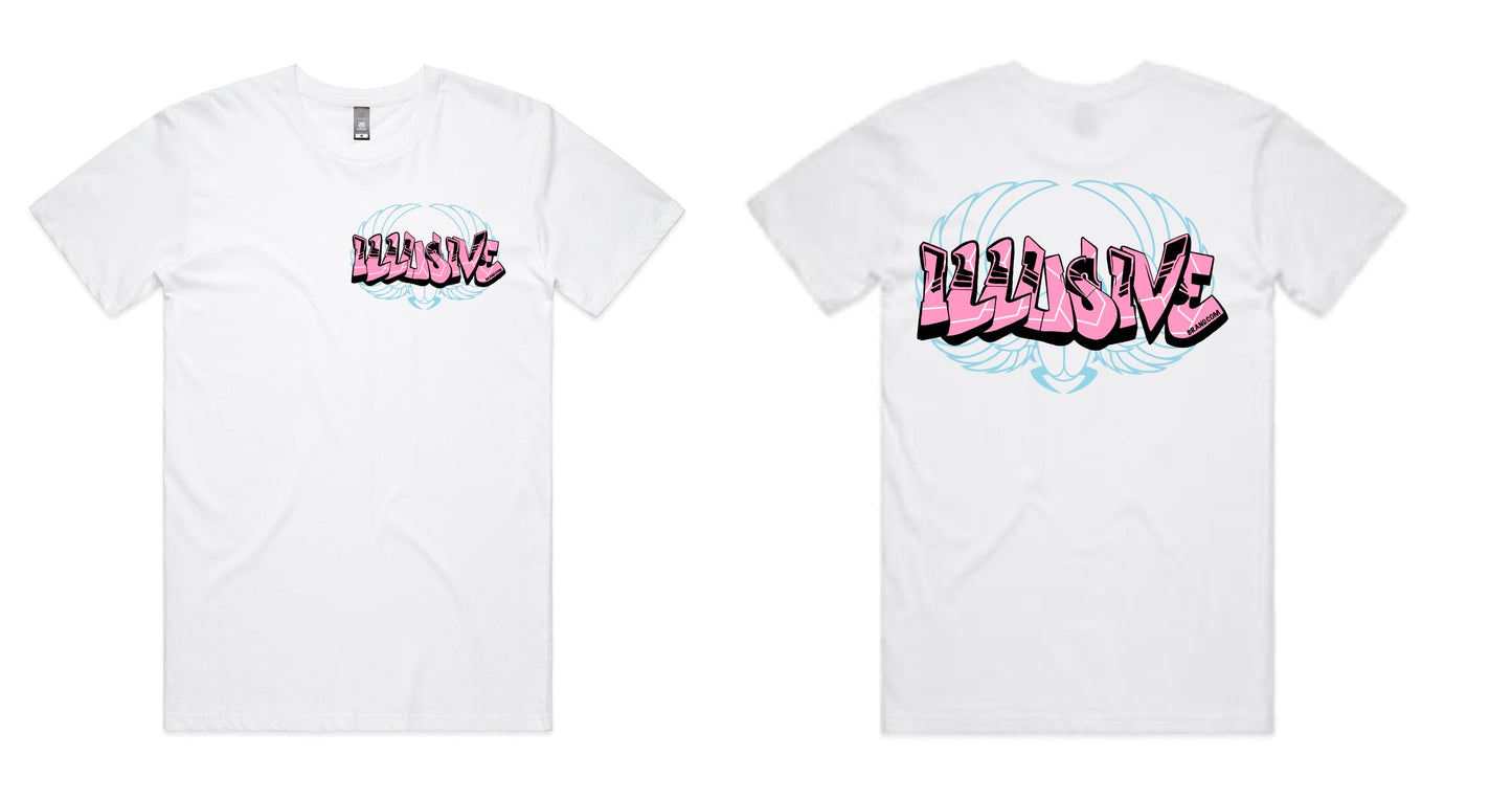 Pink/blue - illusive logo - T-Shirts, Singlets & Hoodies