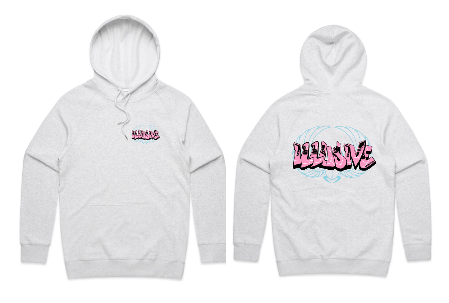 Pink/blue - illusive logo - T-Shirts, Singlets & Hoodies