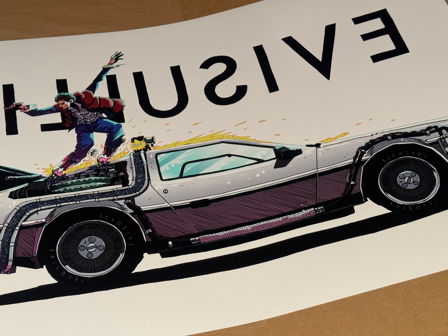 illusive DeLorean A2 size print