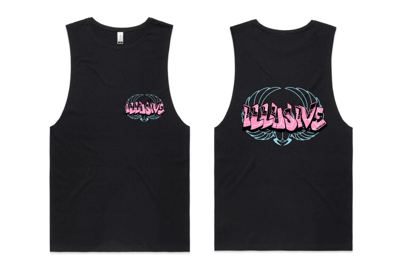 Pink/blue - illusive logo - T-Shirts, Singlets & Hoodies