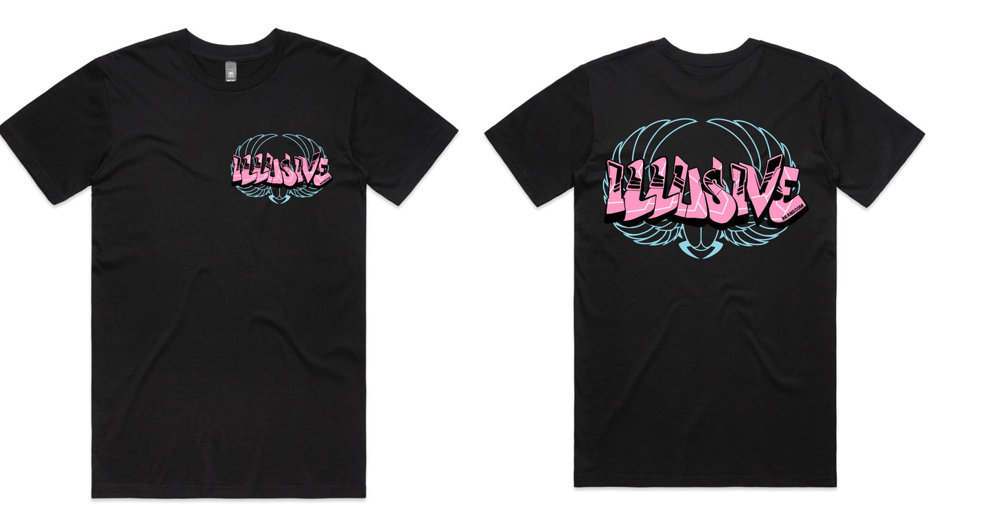 Pink/blue - illusive logo - T-Shirts, Singlets & Hoodies