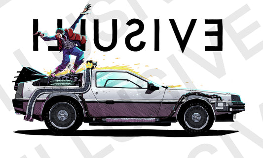 illusive DeLorean A2 size print