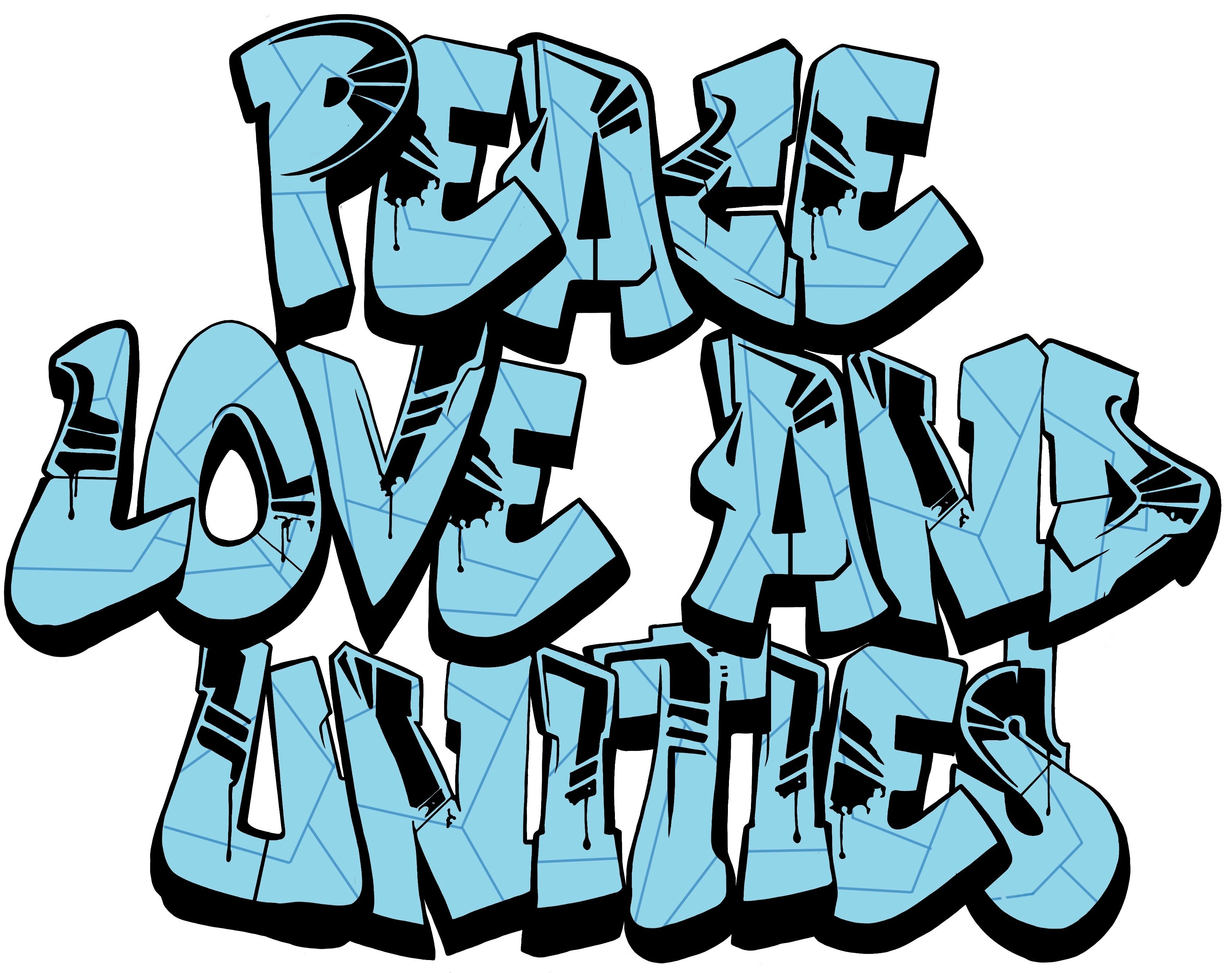 Blue - Peace, Love & Unities - T-Shirts, Singlets & Hoodies