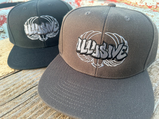 Silver - illusive - logo Hats